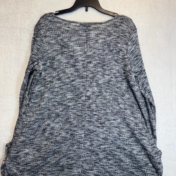 Knox Rose Shirt Womens Size XS Gray Long Sleeve Heathered V-Neck Tunic - Picture 9 of 9